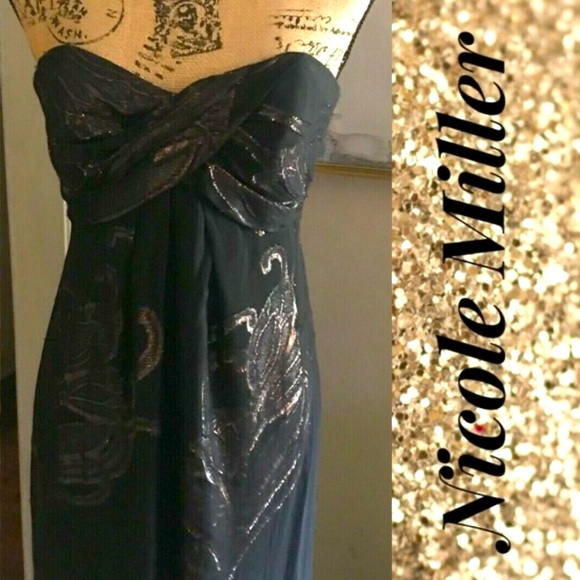 Nicole Miller Dresses & Skirts - NICOLE MILLER COLLECTION BLACK SILK CHIFFON Mini dress